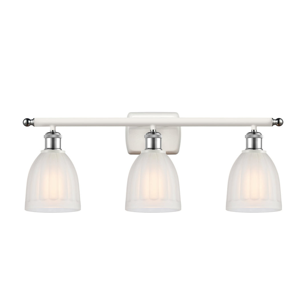 Innovations Ballston 516-3W-WPC-G441 Bath Vanity Light 26 in. wide - White and Polished Chrome