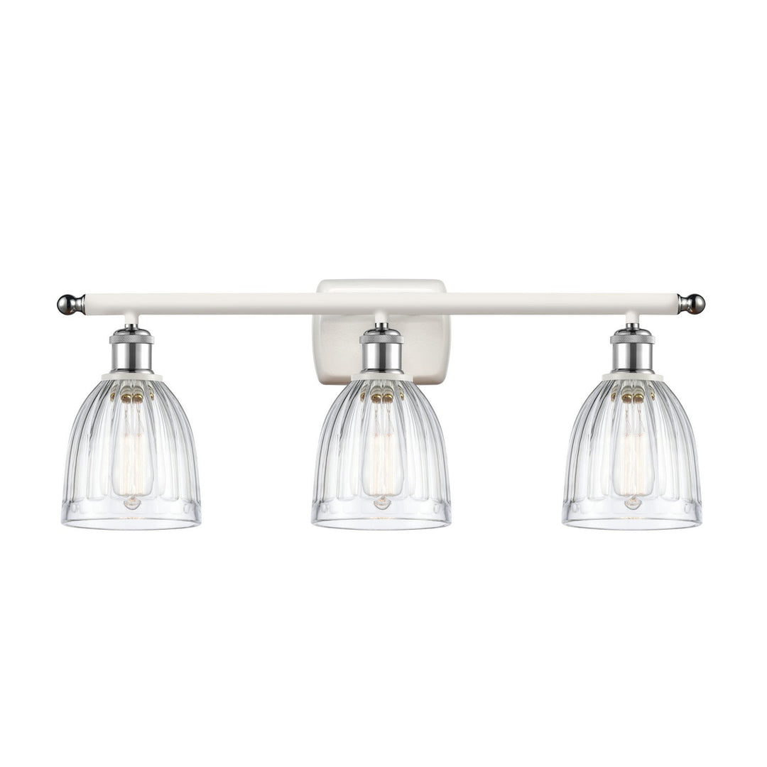 Innovations Ballston 516-3W-WPC-G442 Bath Vanity Light 26 in. wide - White and Polished Chrome
