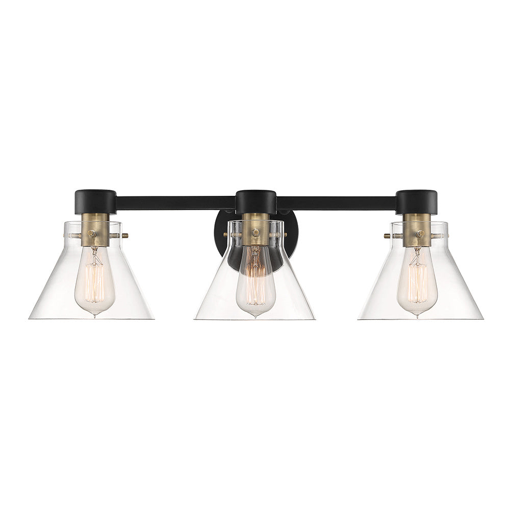 Designers Fountain Willow Creek D204M-3B-MB Bath Vanity Light 25 in. wide - Matte Black