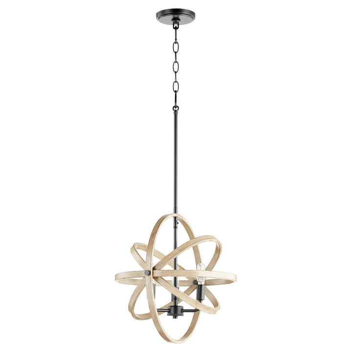 Quorum Driftwood Pendants 86-3-69 Pendant Light - Textured Black W/ Driftwood Finish