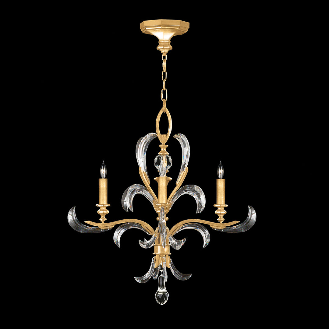 Fine Art Beveled Arcs 701540-SF3 Chandelier Light - Gold Leaf