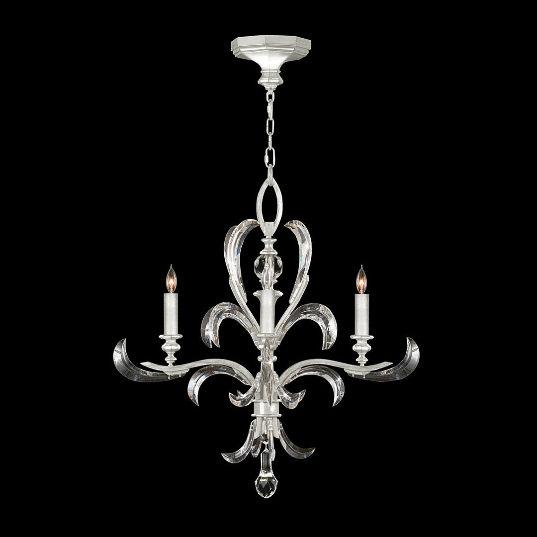 Fine Art Beveled Arcs 701540-SF4 Chandelier Light - Silver Leaf