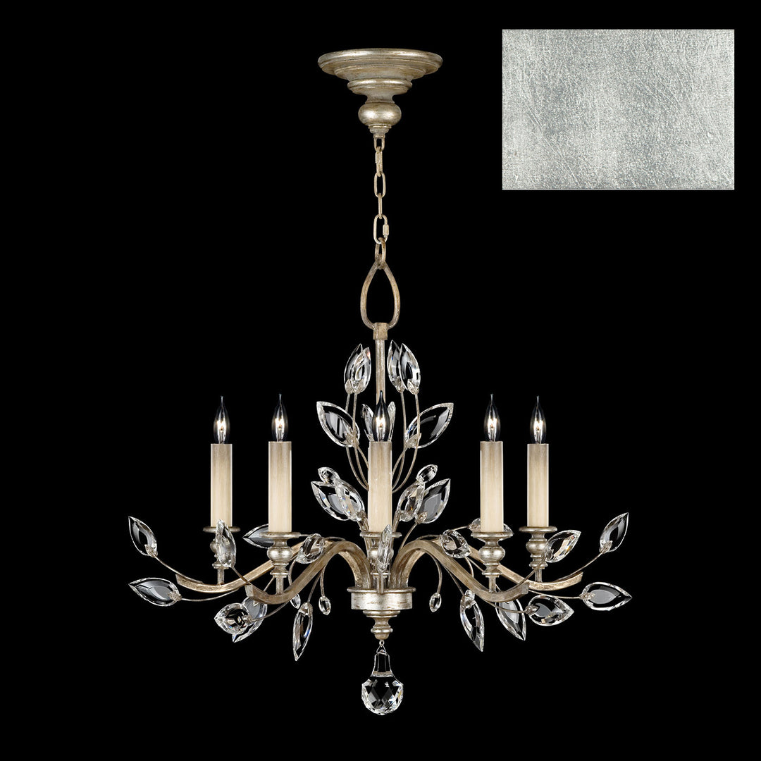 Fine Art Crystal Laurel 753040-SF4 Chandelier Light - Silver Leaf