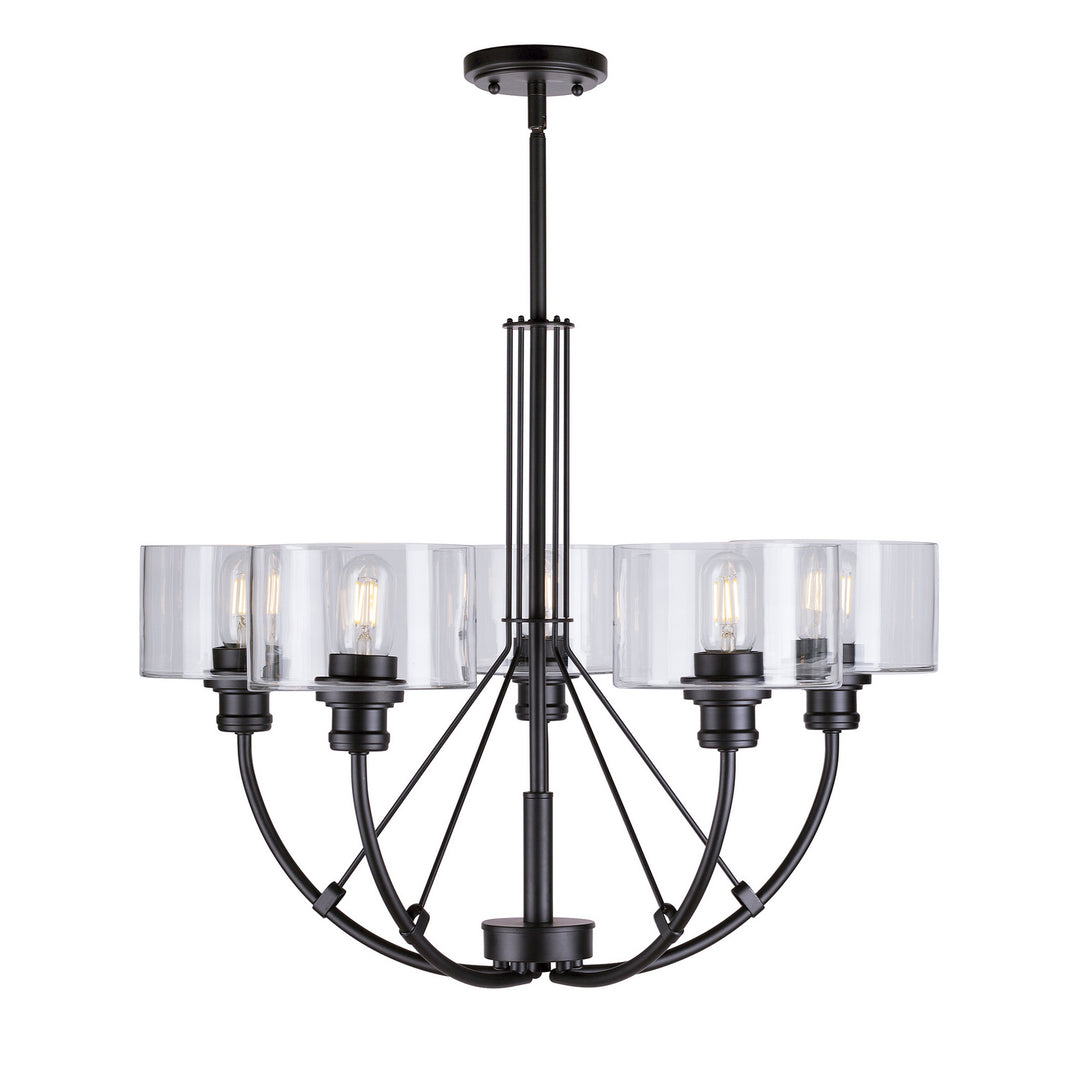 Forte Zane 2748-05-04 Chandelier Light - Black
