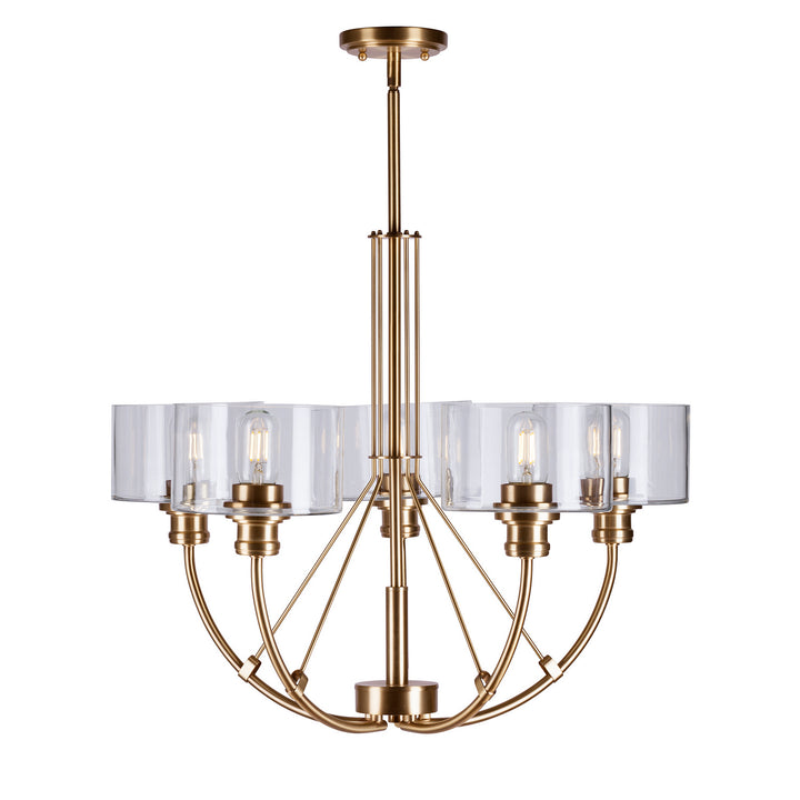 Forte Zane 2748-05-12 Chandelier Light - Soft Gold