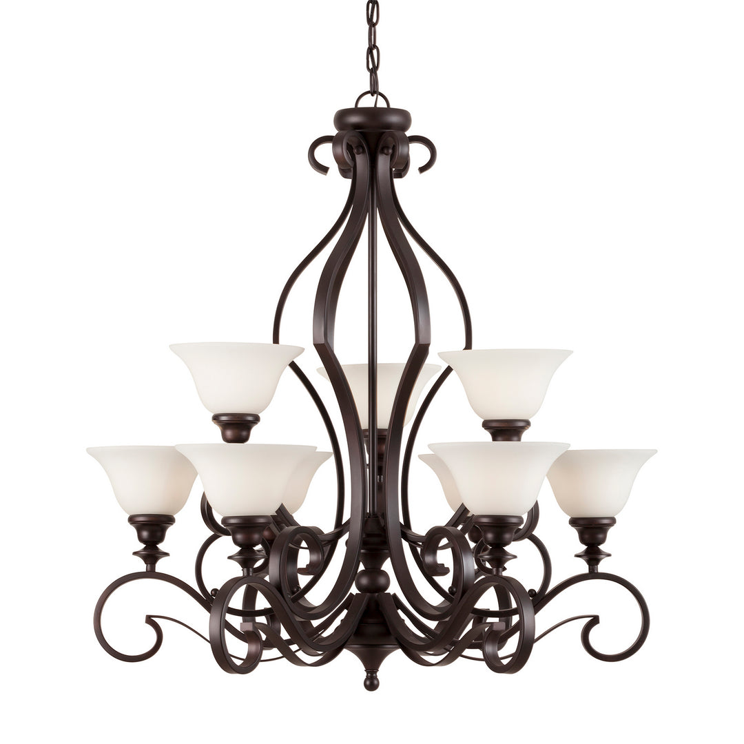 Forte Perry 2762-09-32 Chandelier Light - Antique Bronze