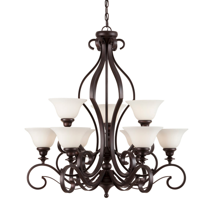 Forte Perry 2762-09-32 Chandelier Light - Antique Bronze