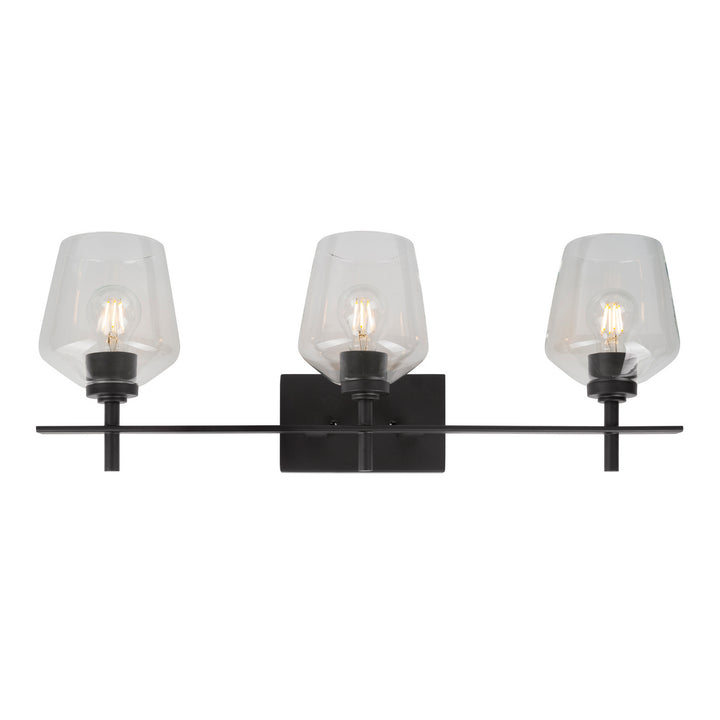 Forte Chalice 5743-03-04 Bath Vanity Light 28 in. wide - Black