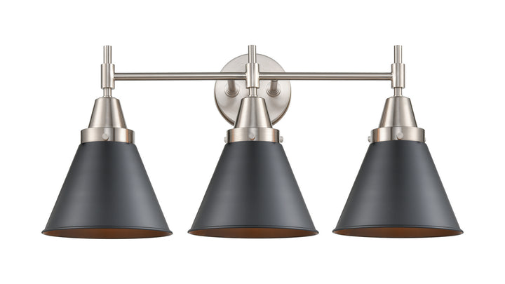 Innovations Caden 447-3W-SN-M13-BK Bath Vanity Light 26 in. wide - Satin Nickel