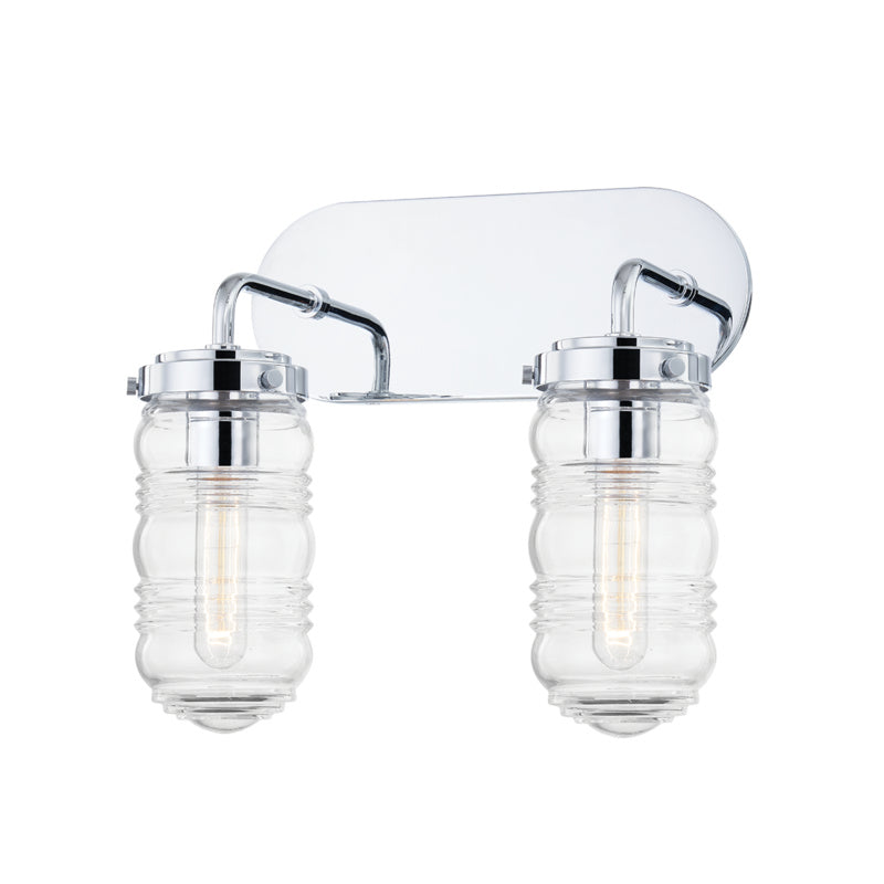 Mitzi Clara H124302-PC Bath Vanity Light 15 in. wide - Polished Chrome
