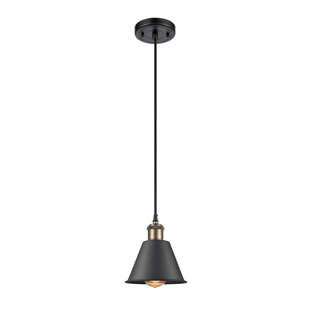 Innovations Ballston 516-1P-BAB-M8 Pendant Light - Black Antique Brass