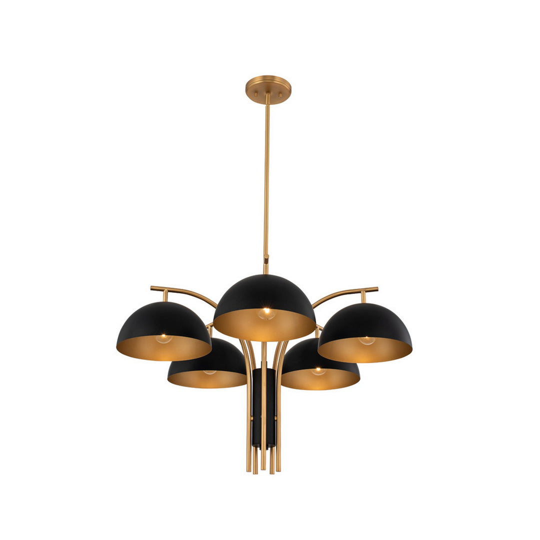 Kalco Marcel 513772BNB Chandelier Light - Matte Black w/ New Brass