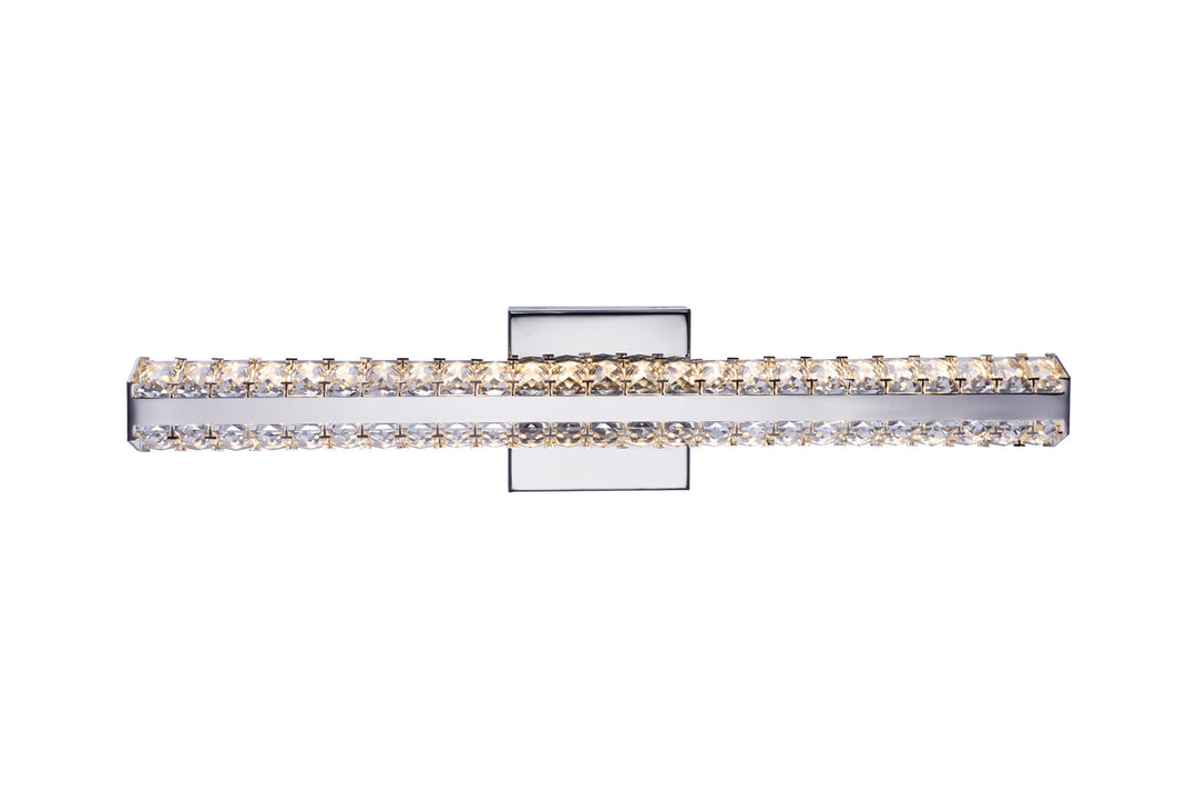 Zeev Gemini WS70017-LED-CH-D Bath Vanity Light 24 in. wide - Chrome
