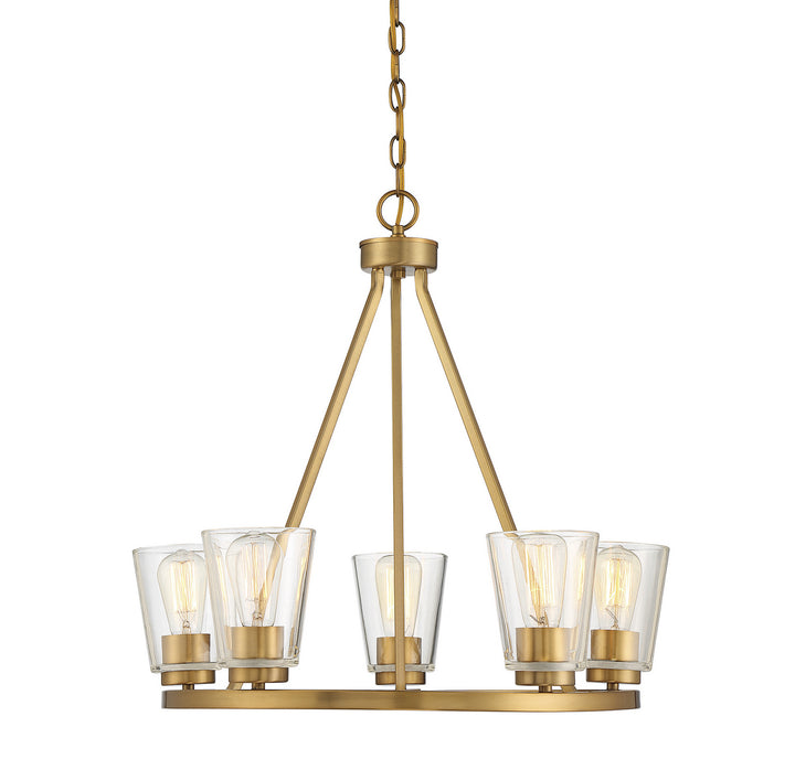 Savoy House Calhoun 1-1021-5-322 Chandelier Light - Warm Brass
