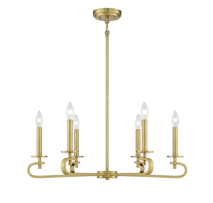 Savoy House Torino 1-2450-6-322 Chandelier Light - Warm Brass