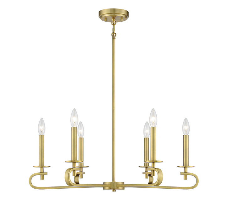 Savoy House Torino 1-2450-6-322 Chandelier Light - Warm Brass