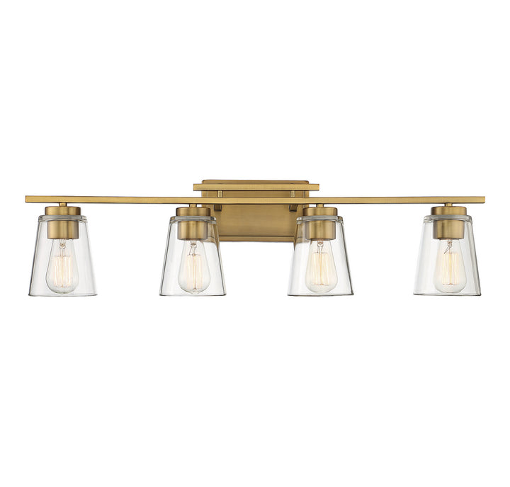 Savoy House Calhoun 8-1020-4-322 Bath Vanity Light 32 in. wide - Warm Brass