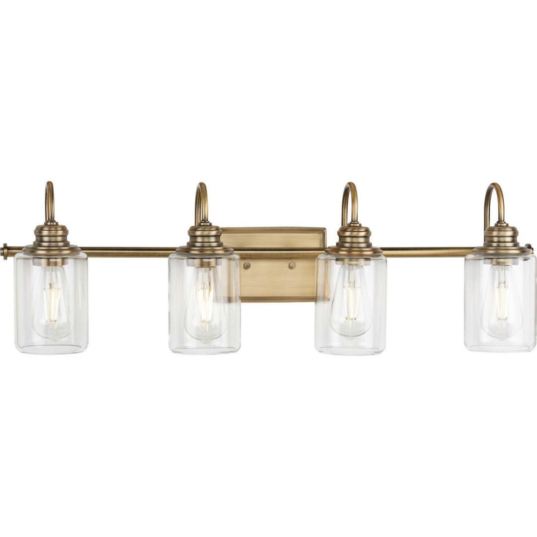 Progress Aiken P300323-163 Bath Vanity Light 33 in. wide - Vintage Brass