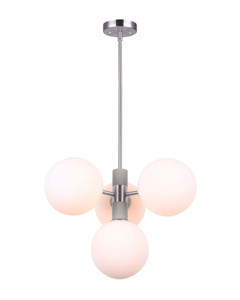 Canarm  IPL739B04MGB Pendant Light - Brushed Nickel And Matte Grey