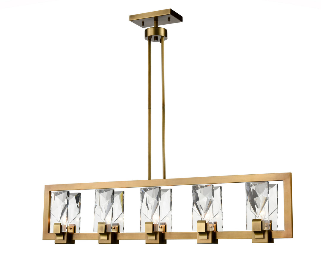Zeev Horizon CD10344-5-AGB Pendant Light - Aged Brass