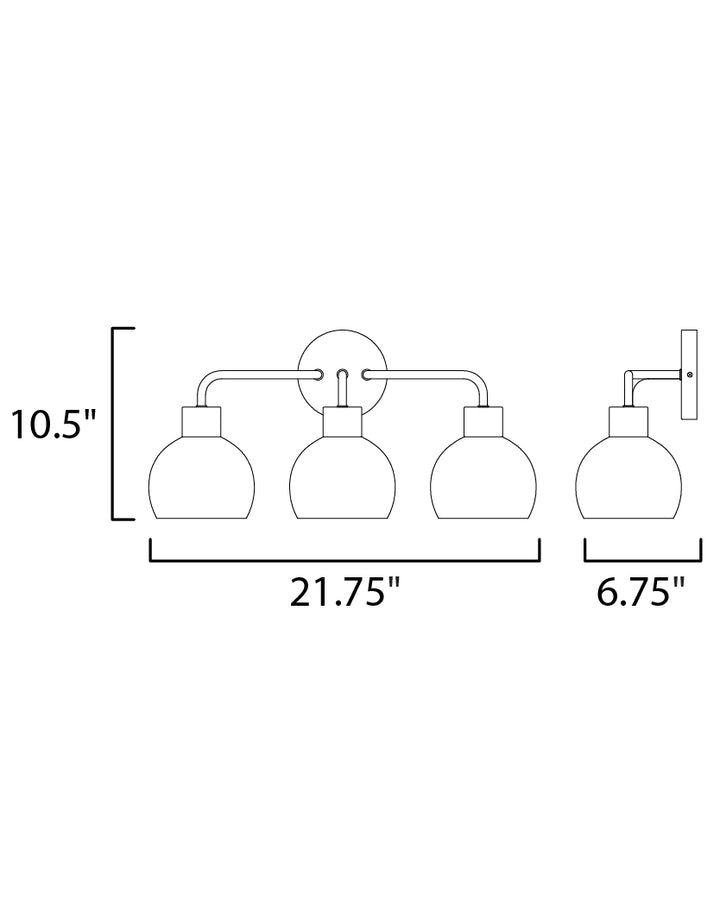 Maxim Coraline 11273SWBK Bath Vanity Light 22 in. wide - Black