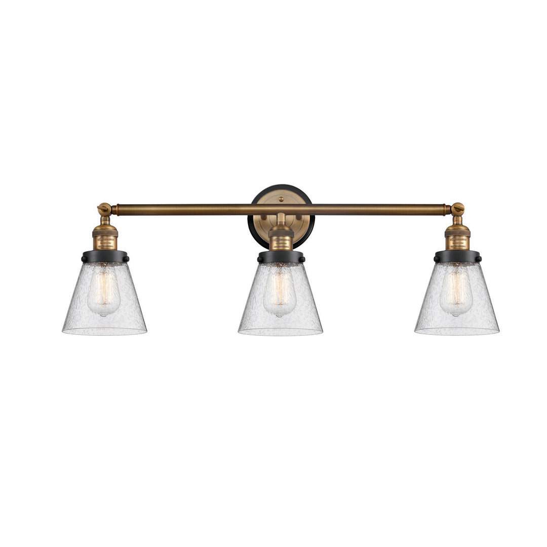 Innovations Franklin Restoration 205BB-BPBK-HRBK-G64 Bath Vanity Light 30 in. wide - Brushed Brass