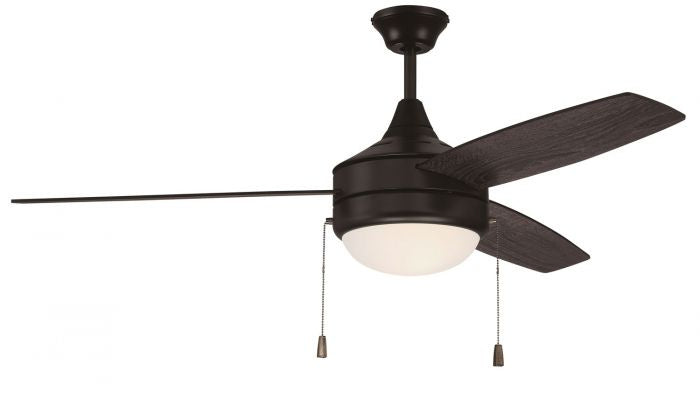 Craftmade Phaze Energy Star 3 Blade EPHA52FB3 Ceiling Fan 52 - Flat Black, Flat Black/Greywood/