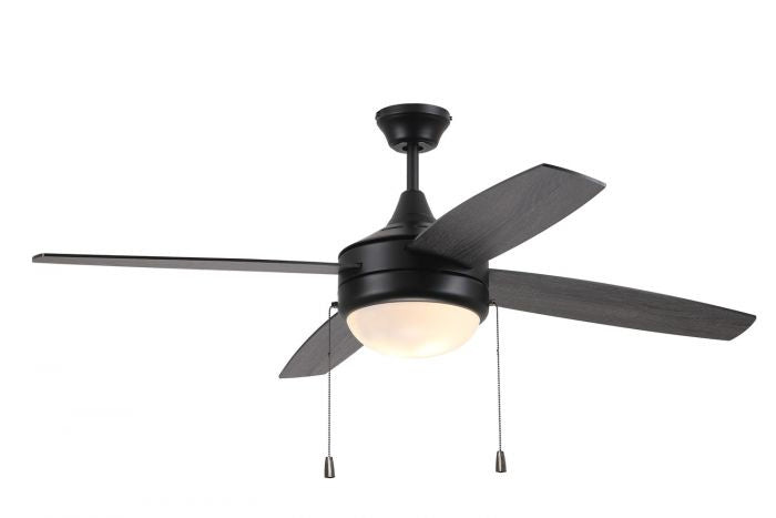 Craftmade Phaze Energy Star 4 Blade EPHA52FB4 Ceiling Fan 52 - Flat Black, Flat Black/Greywood/