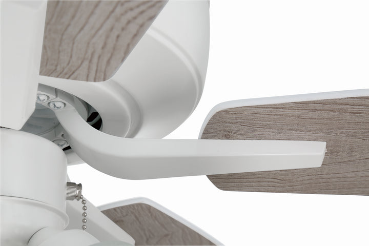 Craftmade Pro Plus 114 P114W5-52WWOK Ceiling Fan 52 - White, White/Washed Oak/