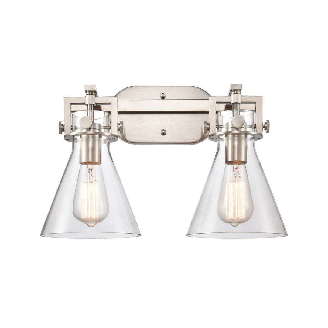 Innovations Newton 411-2W-SN-7CL Bath Vanity Light 17 in. wide - Brushed Satin Nickel
