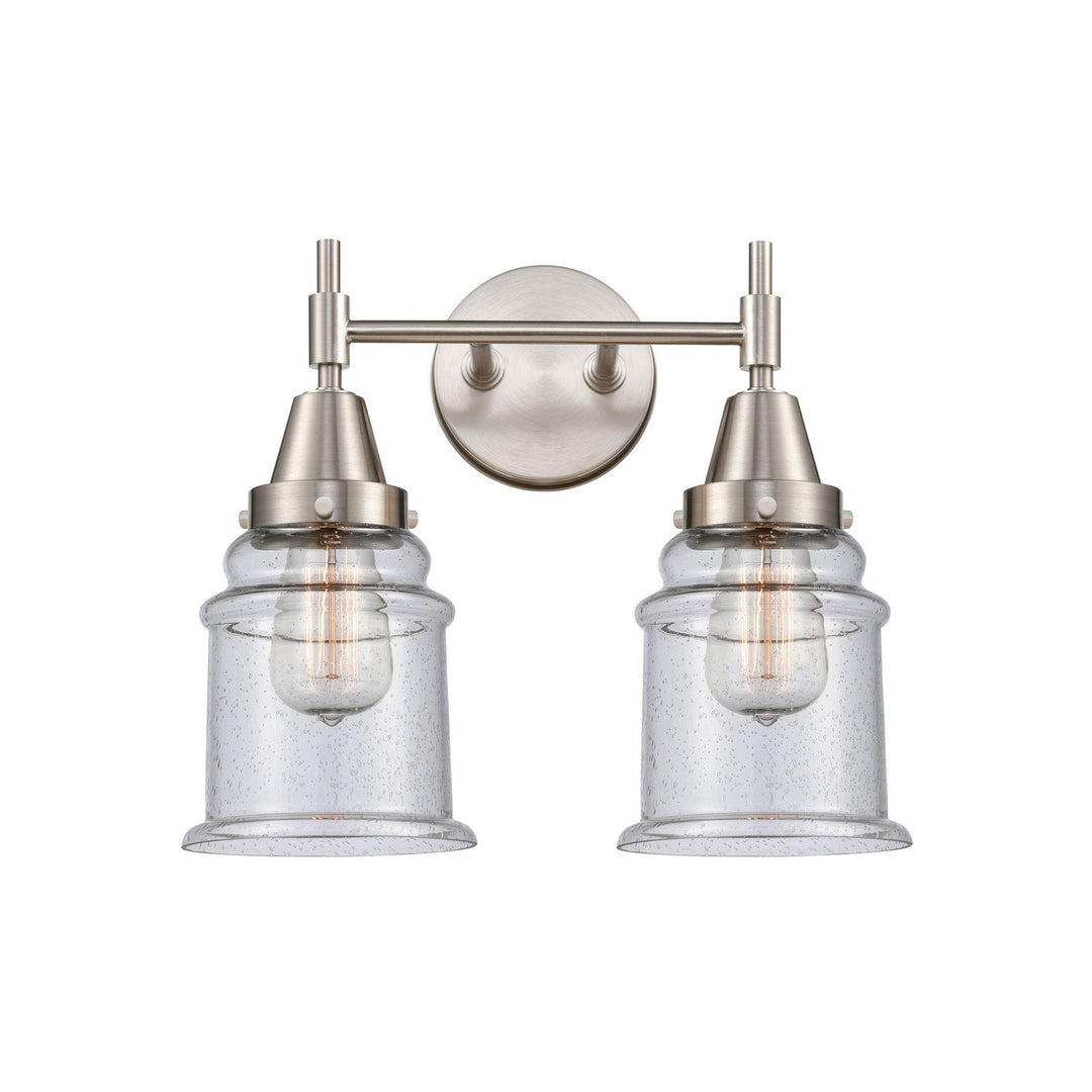 Innovations Caden 447-2W-SN-G184 Bath Vanity Light 15 in. wide - Satin Nickel
