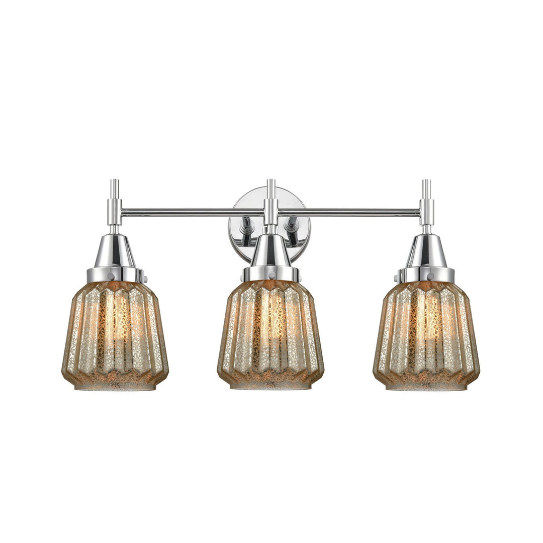 Innovations Caden 447-3W-PC-G146 Bath Vanity Light 25 in. wide - Polished Chrome