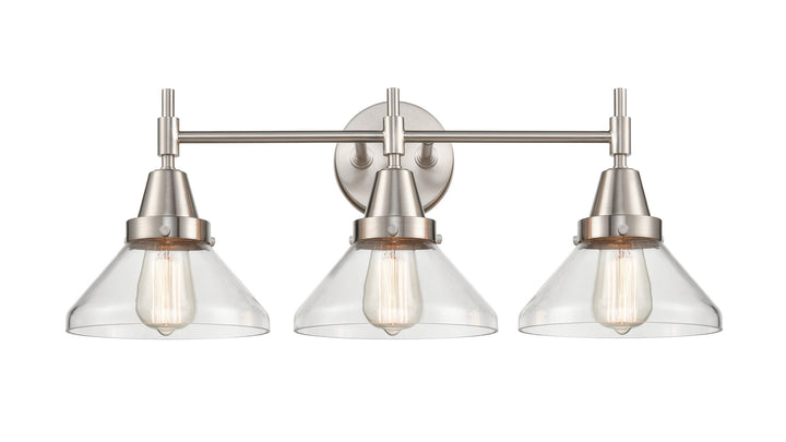 Innovations Caden 447-3W-SN-CL-LED Bath Vanity Light 26 in. wide - Satin Nickel