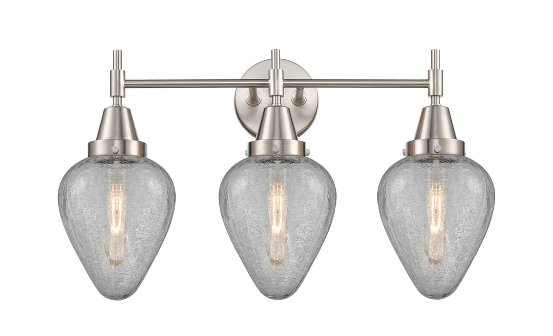 Innovations Caden 447-3W-SN-G165 Bath Vanity Light 25 in. wide - Satin Nickel