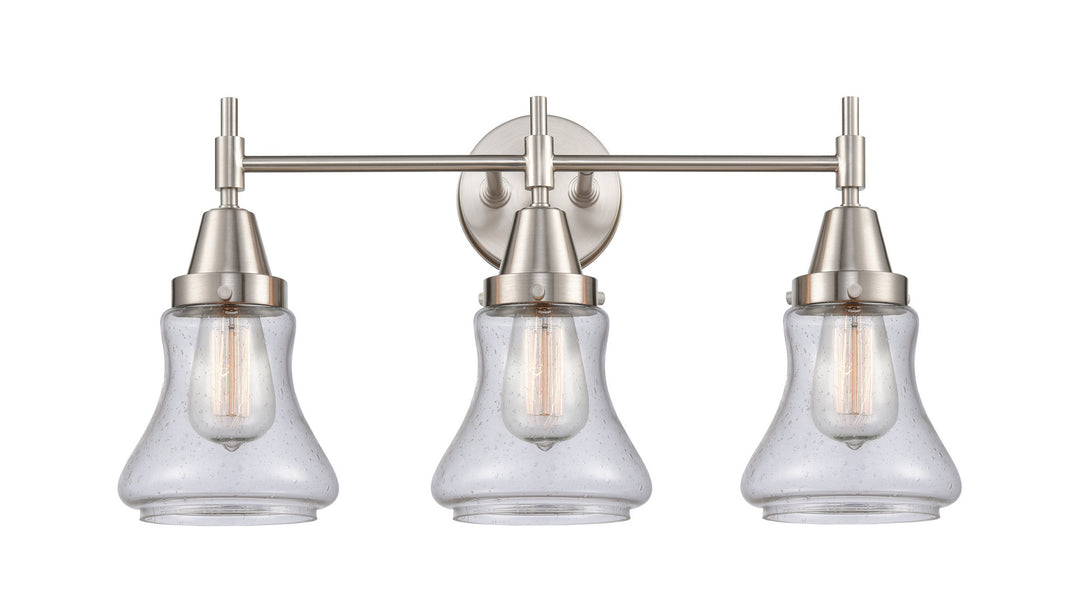 Innovations Caden 447-3W-SN-G194 Bath Vanity Light 24 in. wide - Satin Nickel