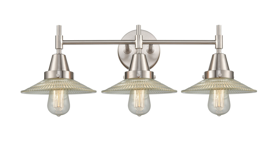 Innovations Caden 447-3W-SN-G2 Bath Vanity Light 27 in. wide - Satin Nickel