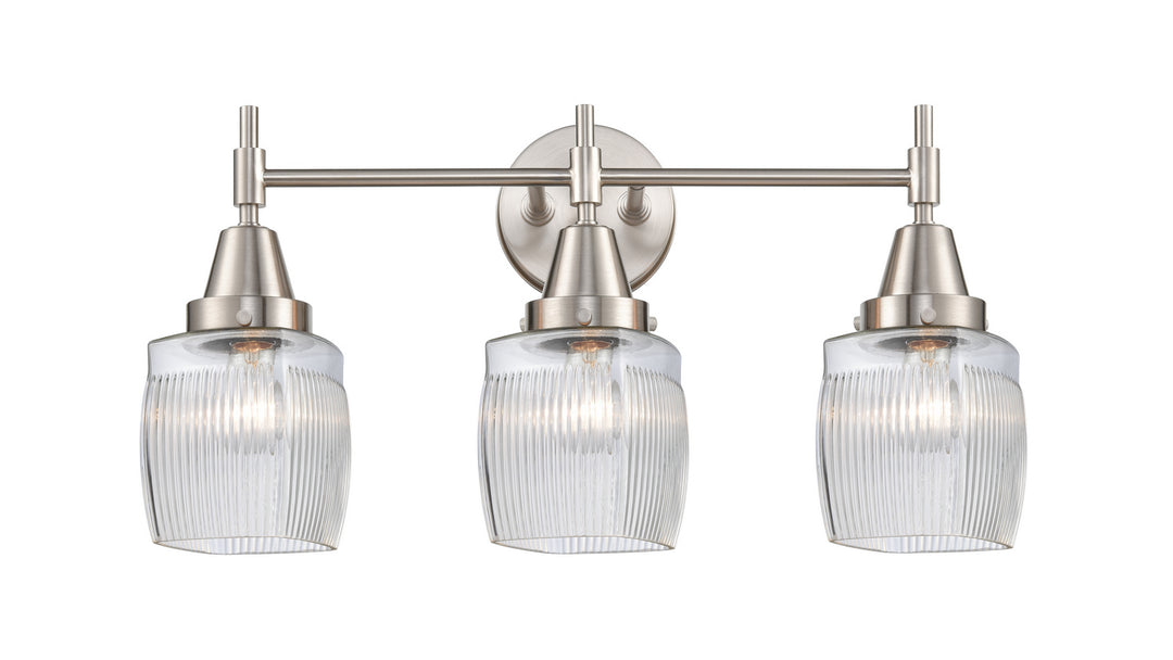 Innovations Caden 447-3W-SN-G302 Bath Vanity Light 24 in. wide - Satin Nickel
