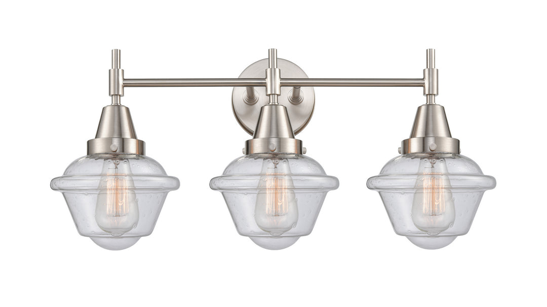 Innovations Caden 447-3W-SN-G534 Bath Vanity Light 26 in. wide - Satin Nickel