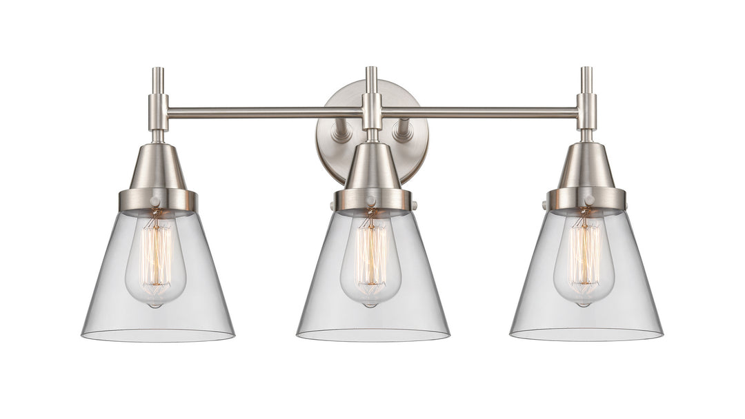 Innovations Caden 447-3W-SN-G62 Bath Vanity Light 25 in. wide - Satin Nickel