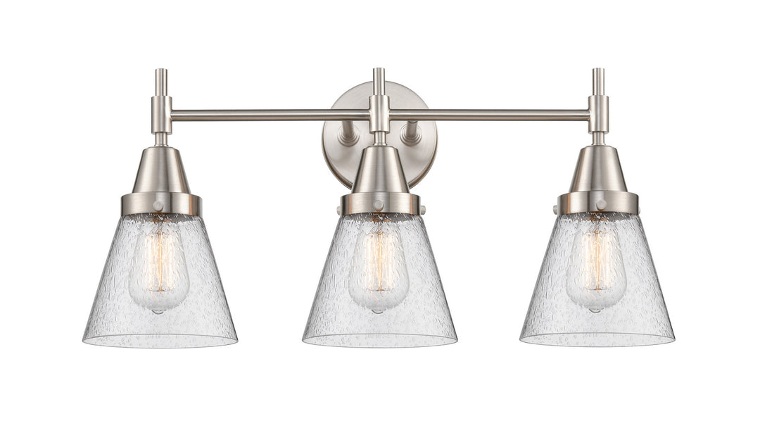 Innovations Caden 447-3W-SN-G64 Bath Vanity Light 25 in. wide - Satin Nickel