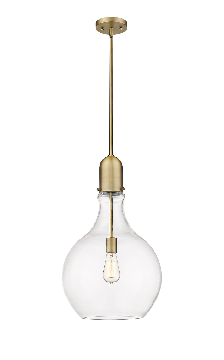 Innovations Auralume 492-1S-BB-G582-14 Pendant Light - Brushed Brass
