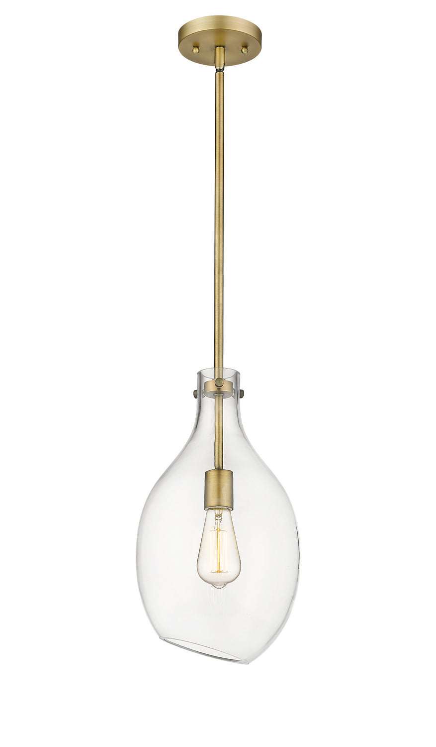 Innovations Norwalk 493-1S-BB-G552-9 Pendant Light - Brushed Brass