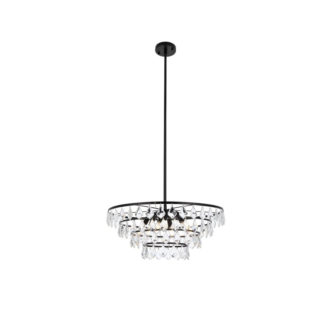 Elegant Ella 1101D24BK Chandelier Light - Black