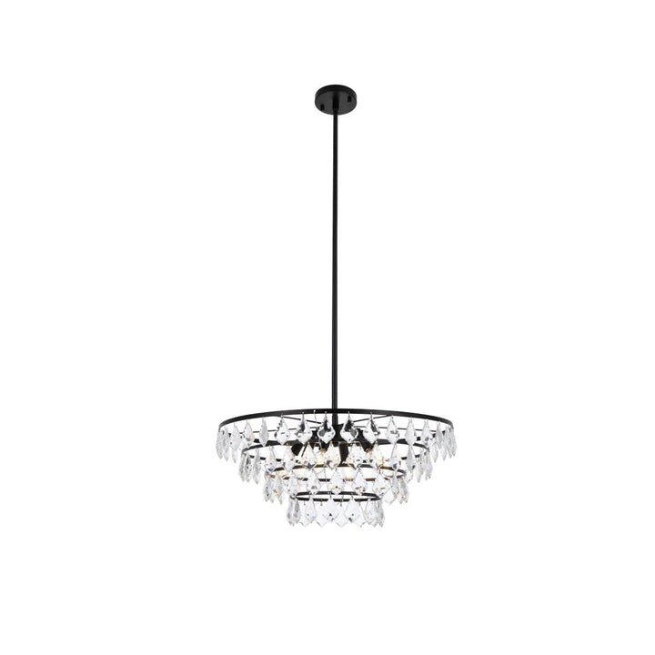 Elegant Ella 1101D24BK Chandelier Light - Black