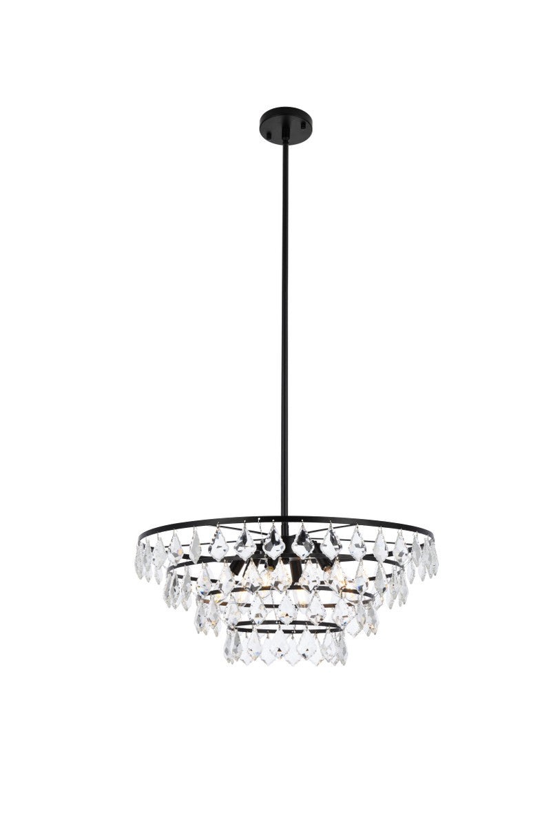 Elegant Ella 1101D24BK Chandelier Light - Black