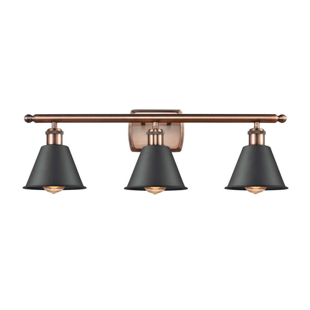 Innovations Ballston 516-3W-AC-M8-LED Bath Vanity Light 26 in. wide - Antique Copper