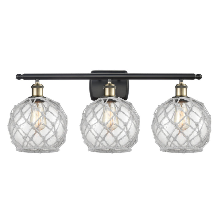 Innovations Ballston 516-3W-BAB-G122-8RW Bath Vanity Light 26 in. wide - Black Antique Brass