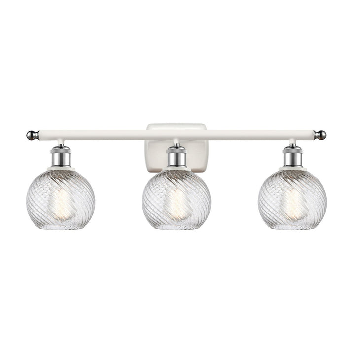 Innovations Ballston 516-3W-WPC-G1213-6 Bath Vanity Light 26 in. wide - White and Polished Chrome