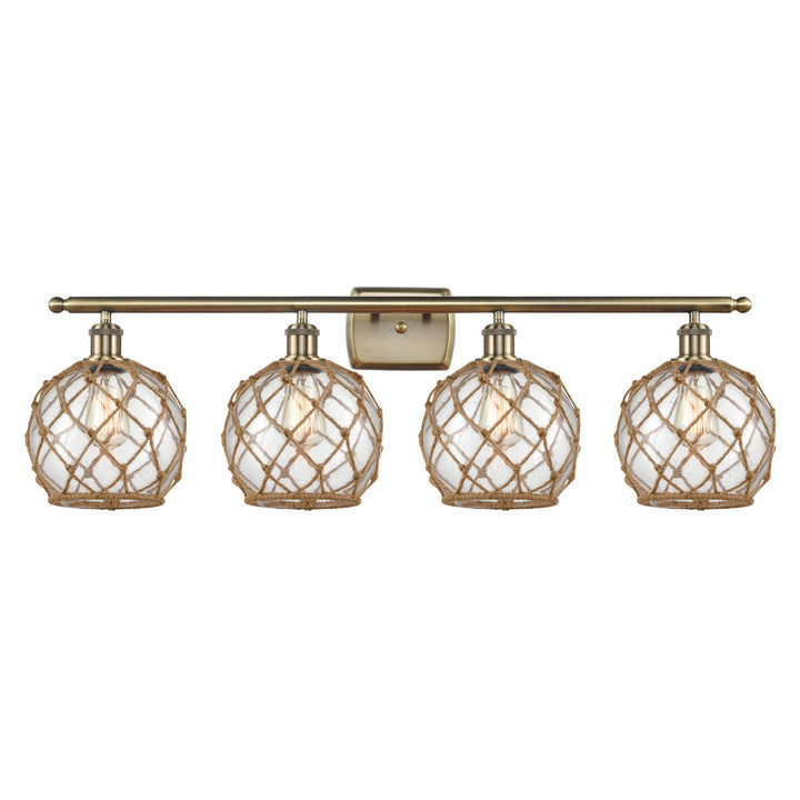 Innovations Ballston 516-4W-AB-G122-8RB Bath Vanity Light 36 in. wide - Antique Brass