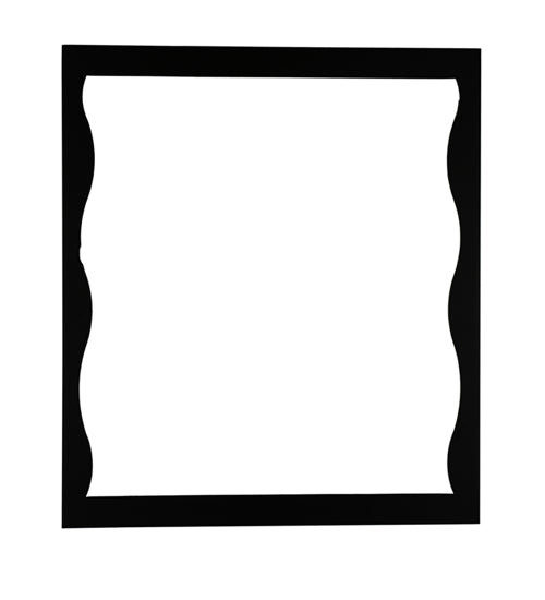 Meyda Tiffany Lighting 113918 Wavey Mirror Frame Mirror Black